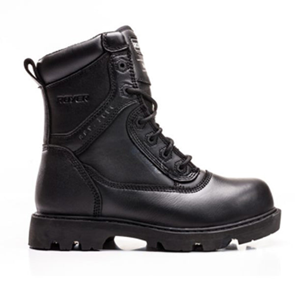 BOTTE DE TRAVAIL 8'' NOIRE FLX SANS MÉTAL AVEC FERMETURE ÉCLAIR ROYER- 8604FLX