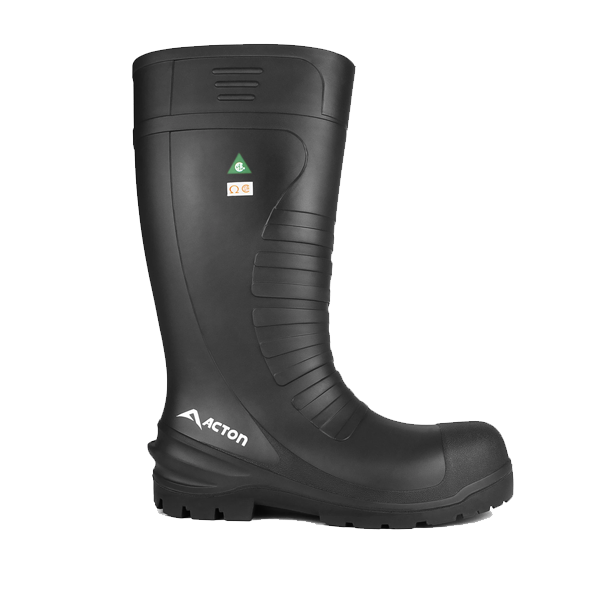 BOTTE EN CAOUTCHOUC NOIRE EN PU ACTON - A4144