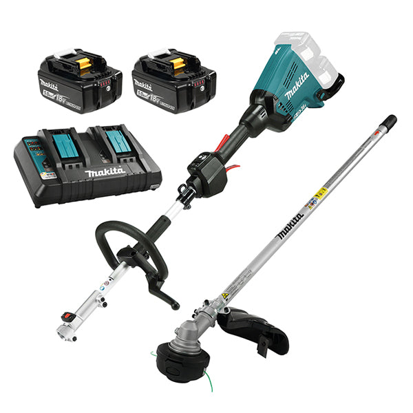 ENSEMBLE DÉBROUISSAILLEUSE SPLIT-SHAFT MAKITA 18V X2 - DUX60PTM5X