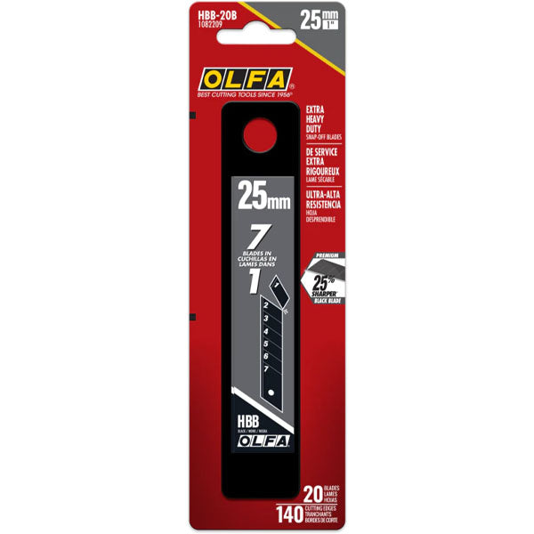LAMES ULTRASHARP NOIRES OLFA  25MM POUR SCIE SAUTEUSE (20/PQT)  - 1082209