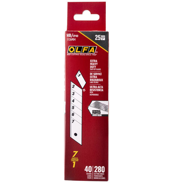 LAMES DE RECHANGE OLFA 25MM (40/PQT) - 1126904
