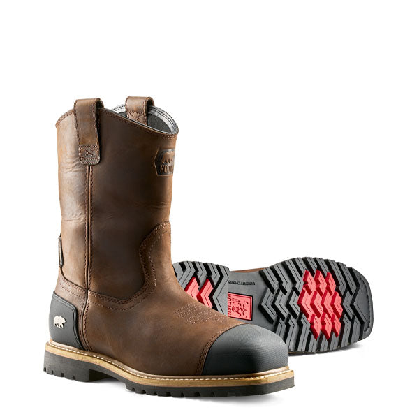 BOTTE DE TRAVAIL 8'' BRUNE WELLINGTON À ENFILER KODIAK - 1303DB