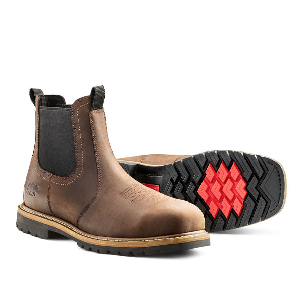 BOTTE DE TRAVAIL À ENFILER BRUNE CHELSEA LUNBRECK KODIAK - 1018DB