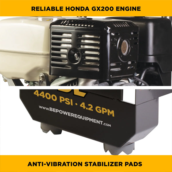 LAVEUSE À PRESSION À EAU FROIDE BE 4200 PSI 4.2GPM HONDA ESSENCE - B4213HGS