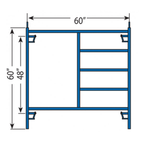 CADRE D'ÉCHAFAUDAGE 60'' X 60'' BLEU - 55-3