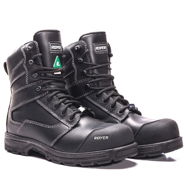 BOTTE DE TRAVAIL 8" AGILITY NOIRE SANS MÉTAL ROYER - 5701GT