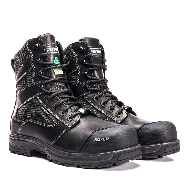 BOTTE 8" AGILITY NOIRE SANS MÉTAL IMPERMÉABLE ROYER - 5705GT