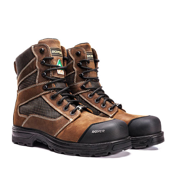 BOTTE DE TRAVAIL 8" AGILITY BRUNE SANS MÉTAL ROYER - 5720GT