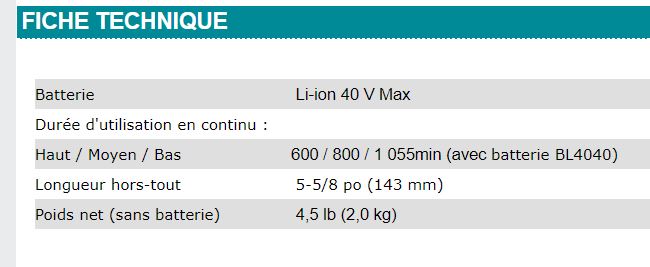 VENTILATEUR MAKITA 40 V - CF001GZ