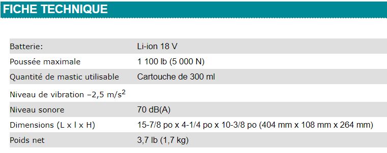 PISTOLET À CALFEUTRAGE MAKITA 18V - DCG180Z