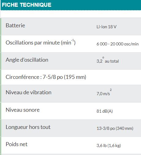 OUTIL OSCILLANT SANS FIL MAKITA - DTM51Z