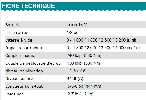 IMPACT 1/2'' MAKITA 18V - DTW300XVZ