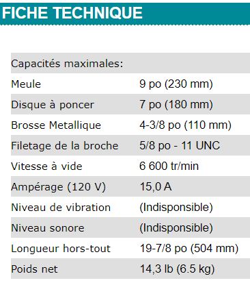 RECTIFIEUSE COUDÉE 9'' MAKITA ÉLECTRIQUE  - GA9031Y