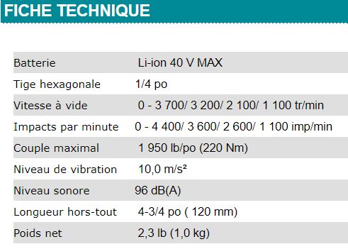 VISSEUSE IMPACT MAKITA 40V - TD001GZ