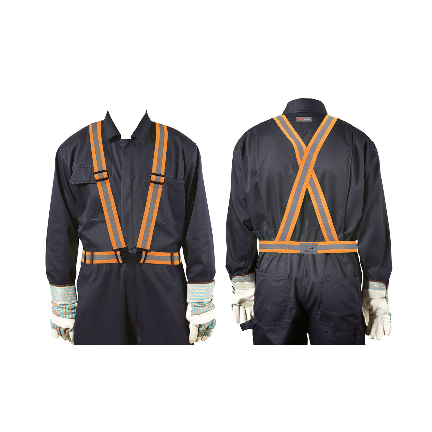 BRETELLES RÉFLÉCHISSANTES ORANGE/ARGENT/ORANGE - TSHG33