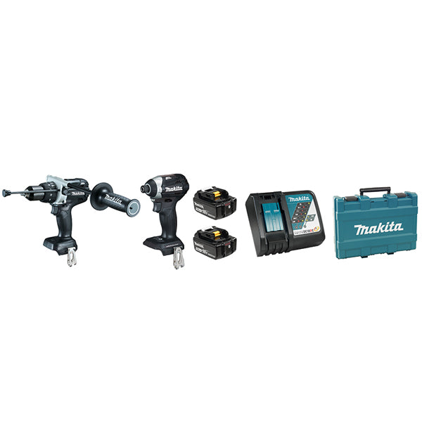 ENSEMBLE 2 OUTILS MAKITA NOIR 18V 5 AMPÈRES - DLX2176TB